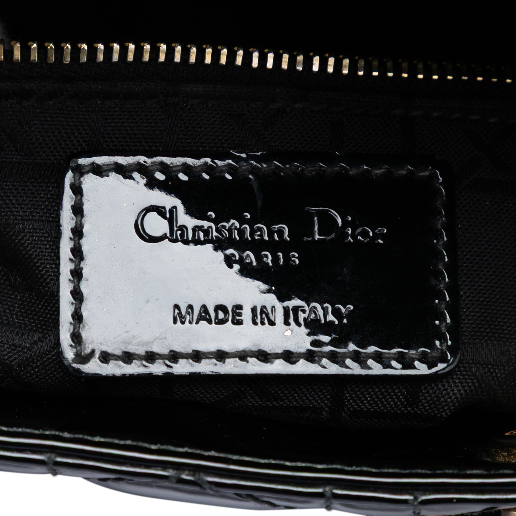 Mini Patent Cannage Lady Dior