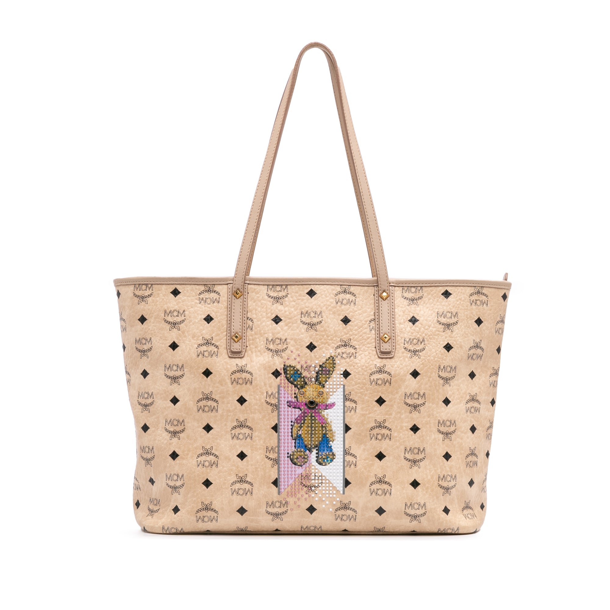 Medium Visetos Rabbit Shopper Tote