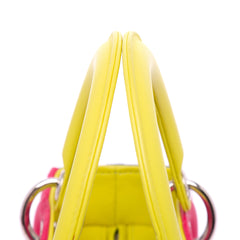 Medium Tricolor Lambskin Cannage Lady Dior