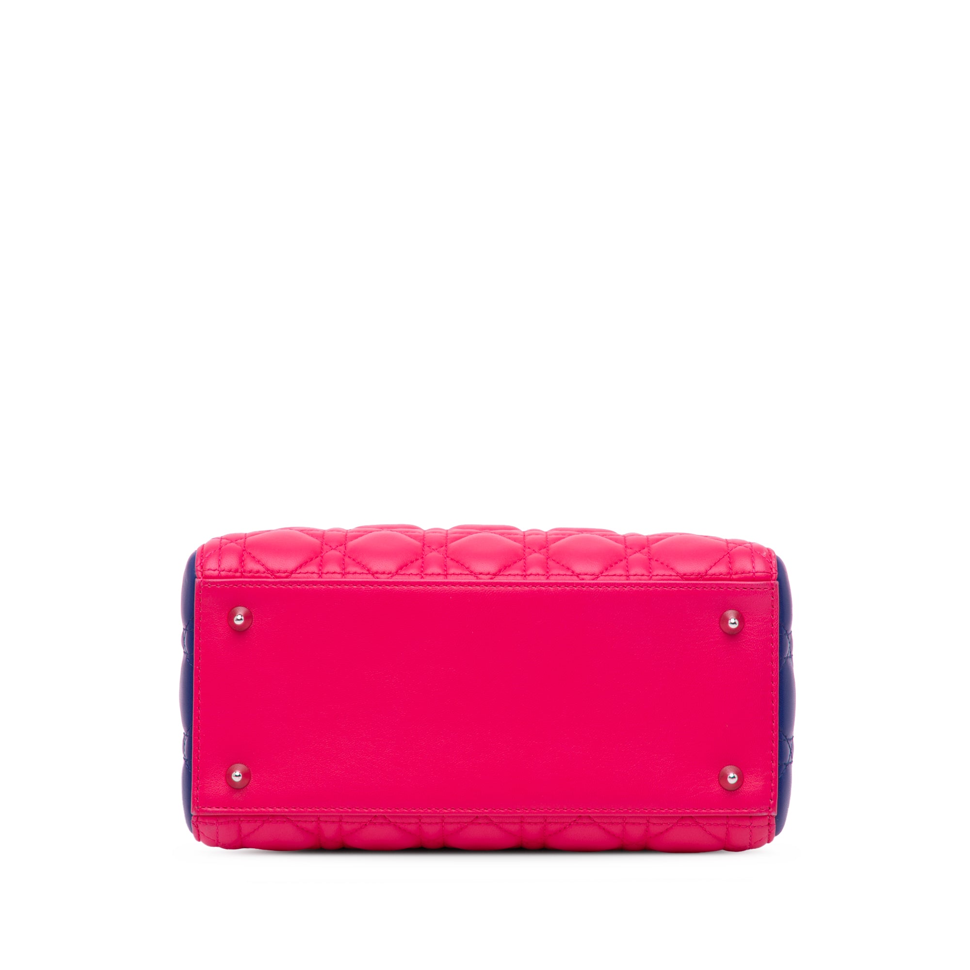 Medium Tricolor Lambskin Cannage Lady Dior