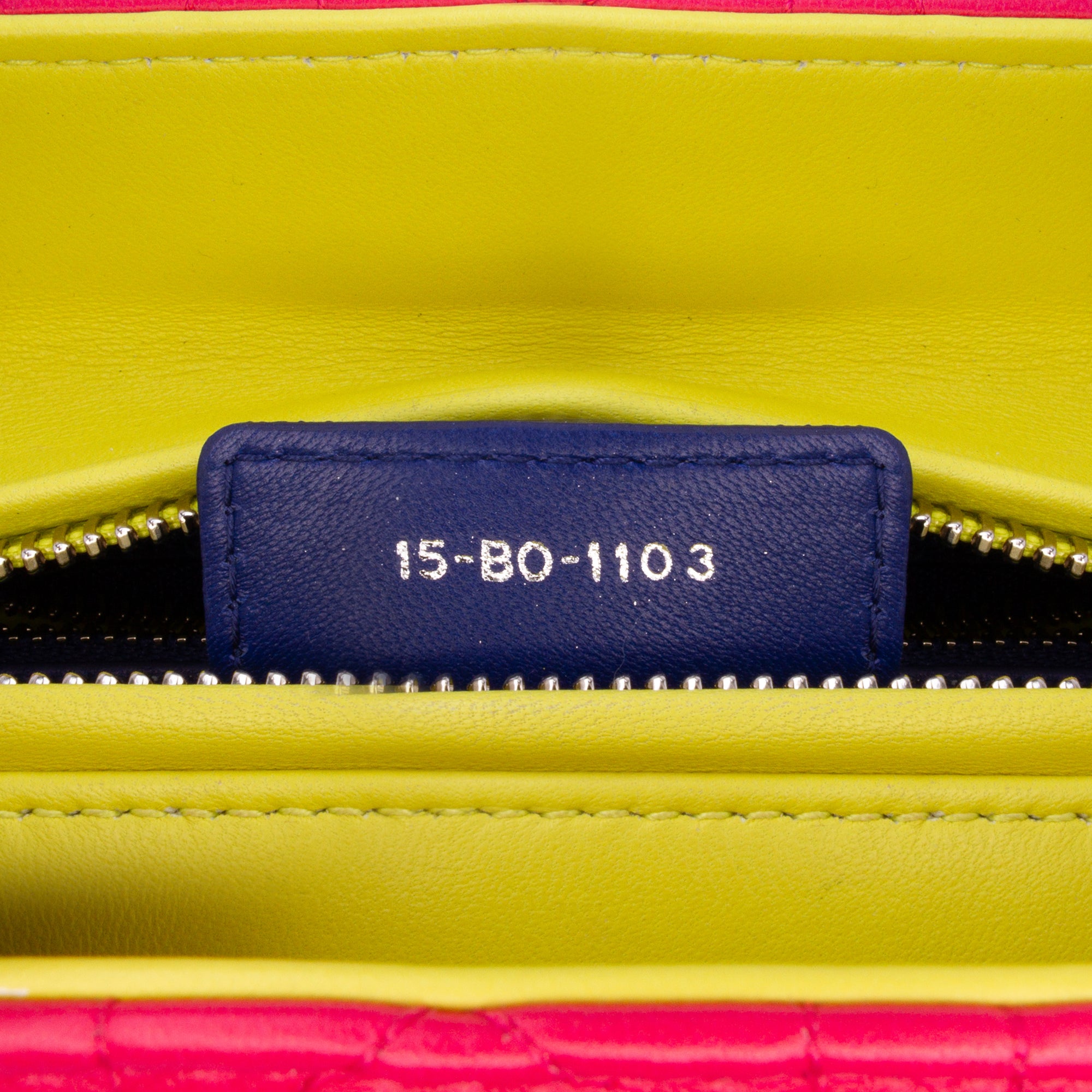 Medium Tricolor Lambskin Cannage Lady Dior