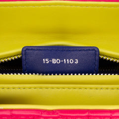 Medium Tricolor Lambskin Cannage Lady Dior