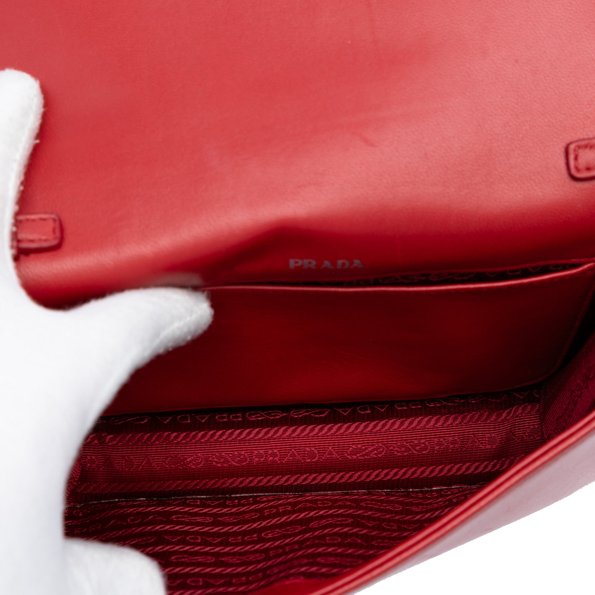 Nappa Gaufre Chain Flap Bag