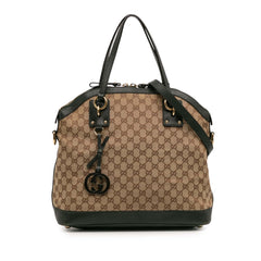 Large GG Canvas Charm Dome Satchel
