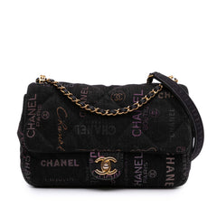 Medium Quilted Denim Mood Flap