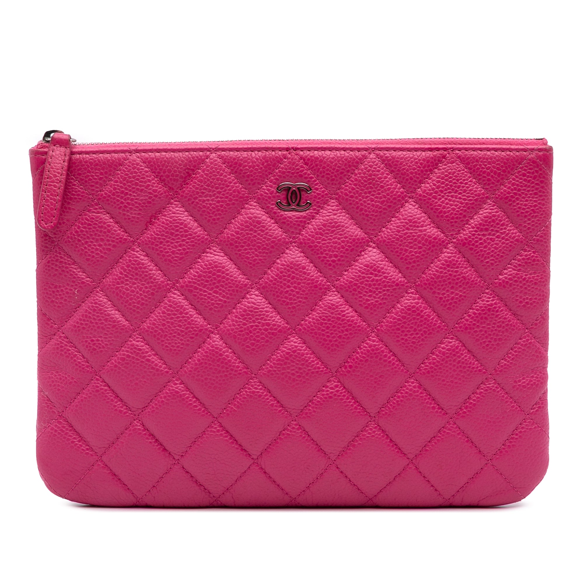 Small Quilted Caviar O Case Clutch
