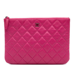 Small Quilted Caviar O Case Clutch