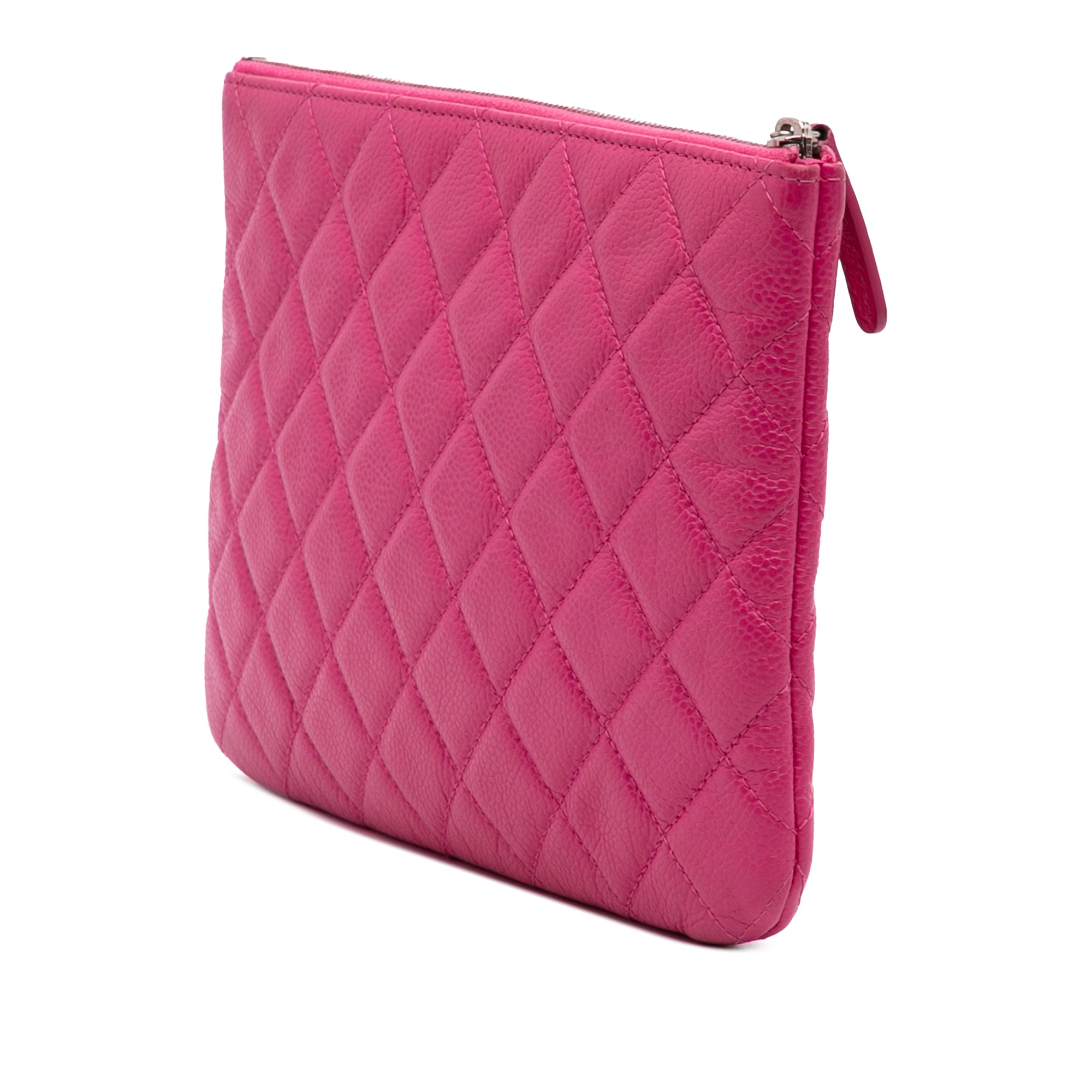 Small Quilted Caviar O Case Clutch