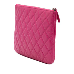Small Quilted Caviar O Case Clutch