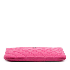 Small Quilted Caviar O Case Clutch