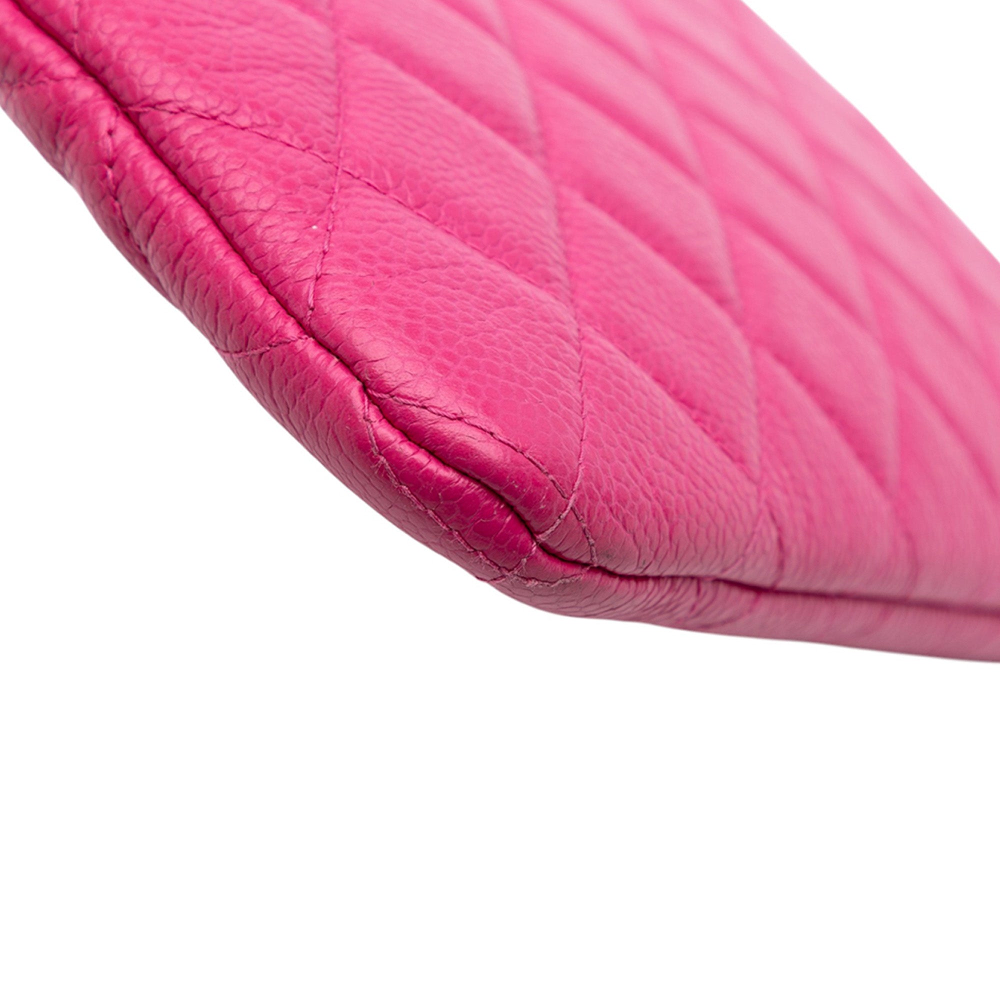 Small Quilted Caviar O Case Clutch