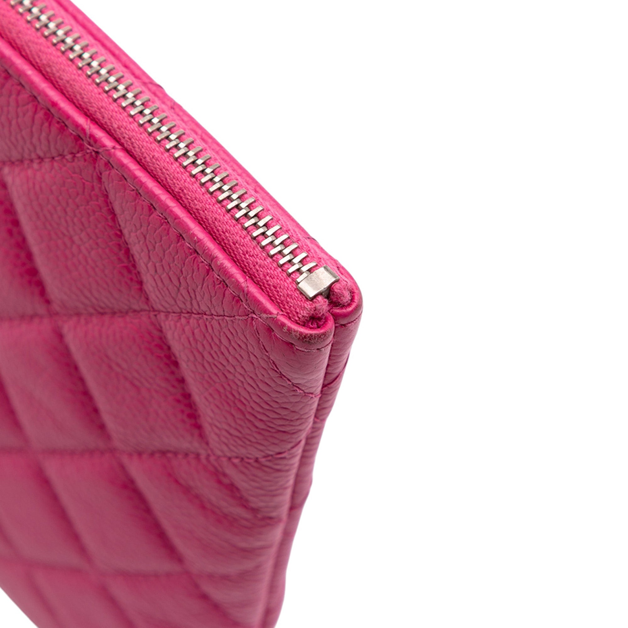 Small Quilted Caviar O Case Clutch