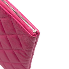 Small Quilted Caviar O Case Clutch