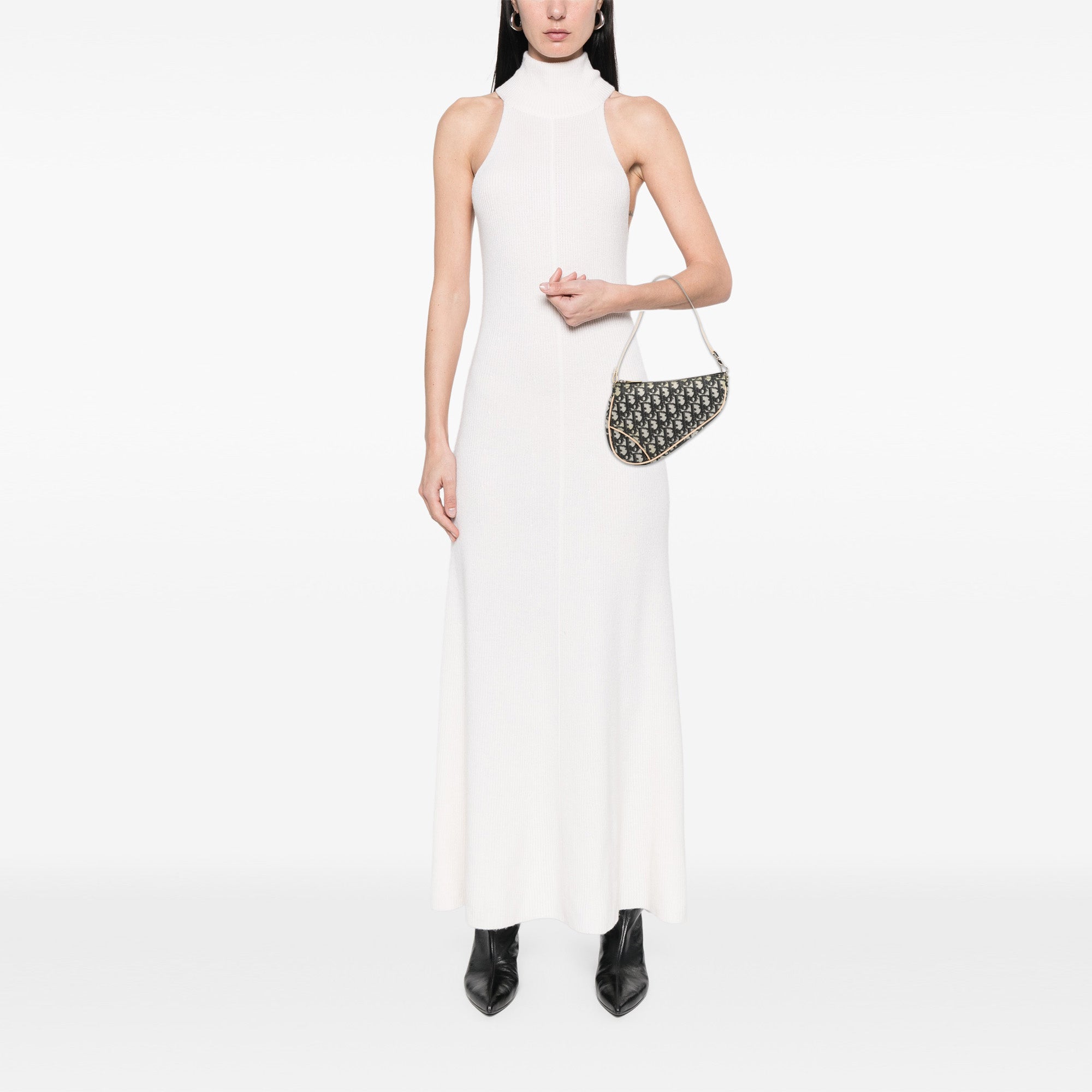 Mini Diorissimo Coated Canvas Saddle Pochette