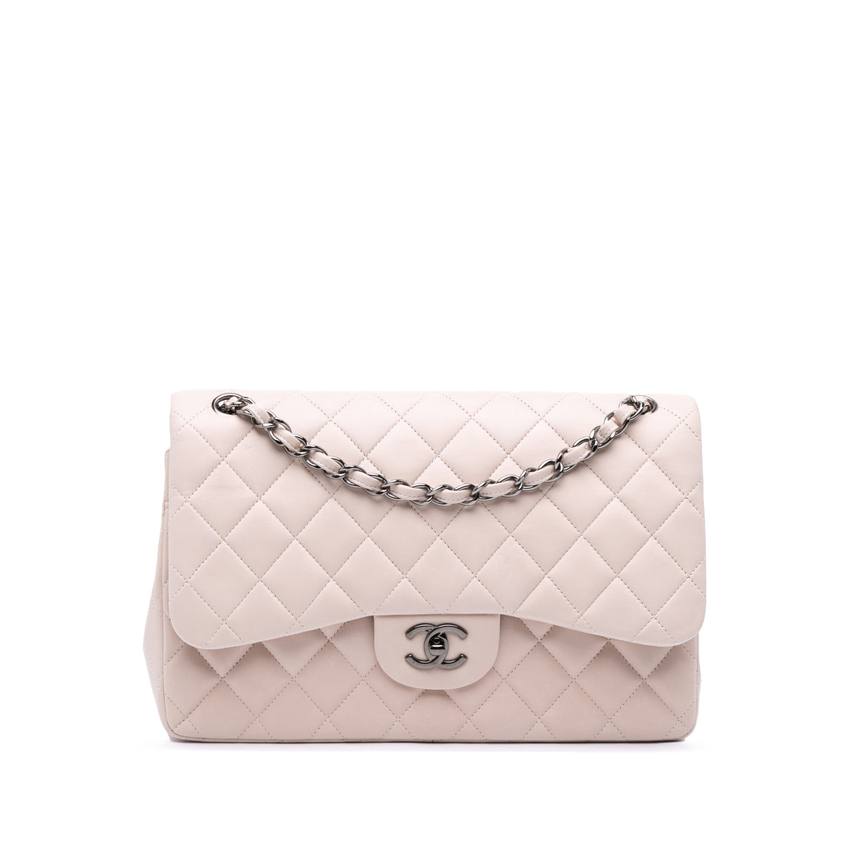 Jumbo Classic Lambskin Double Flap
