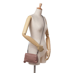 Small Calfskin Intrecciomirage Embossed Butterfly Chain Crossbody