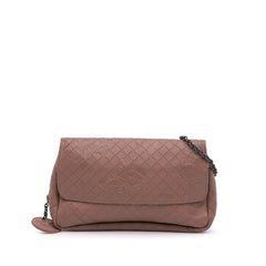 Small Calfskin Intrecciomirage Embossed Butterfly Chain Crossbody