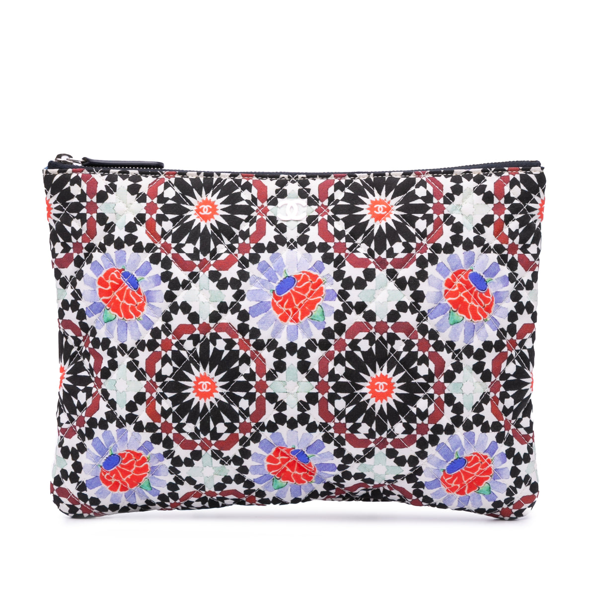 Paris Dubai Medium Printed Canvas Cosmetic Case