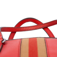 Mini Leather Web Dome Satchel