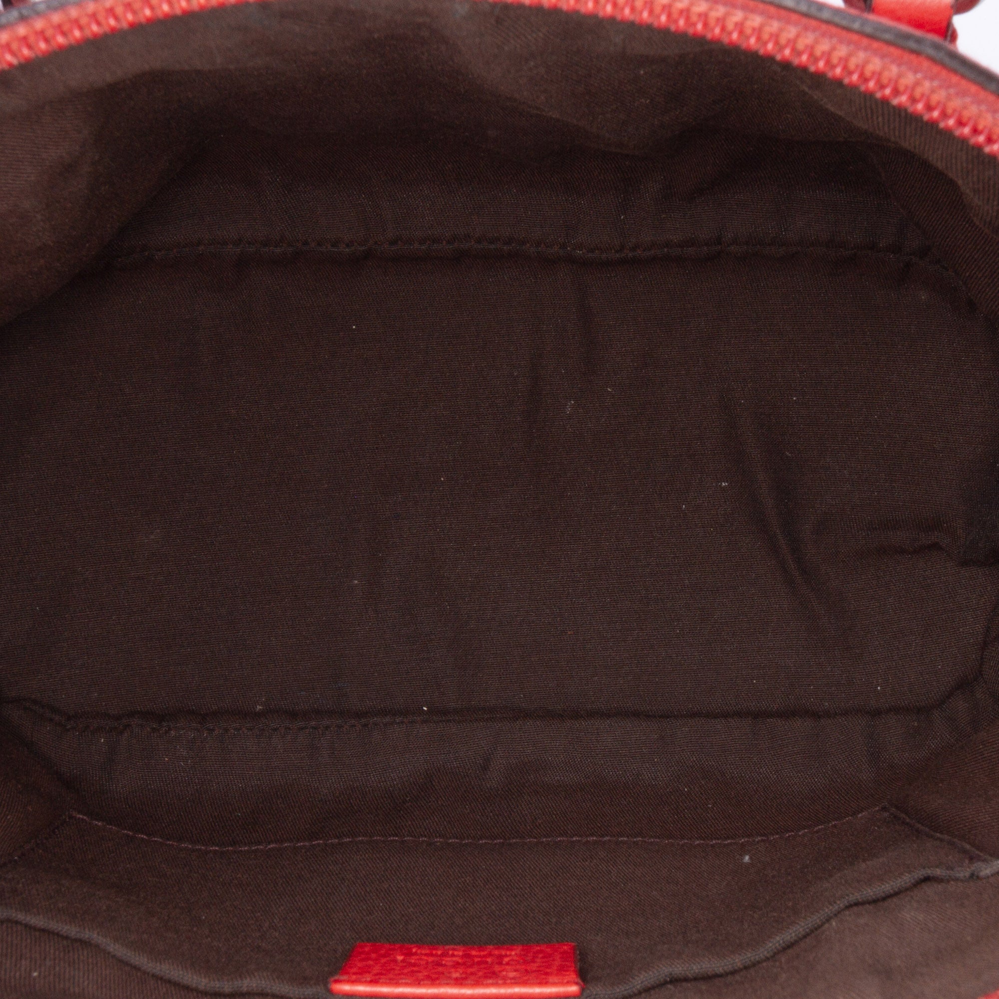 Mini Leather Web Dome Satchel