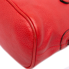 Mini Leather Web Dome Satchel