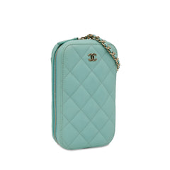 CC Quilted Caviar Zip Phone Case_1