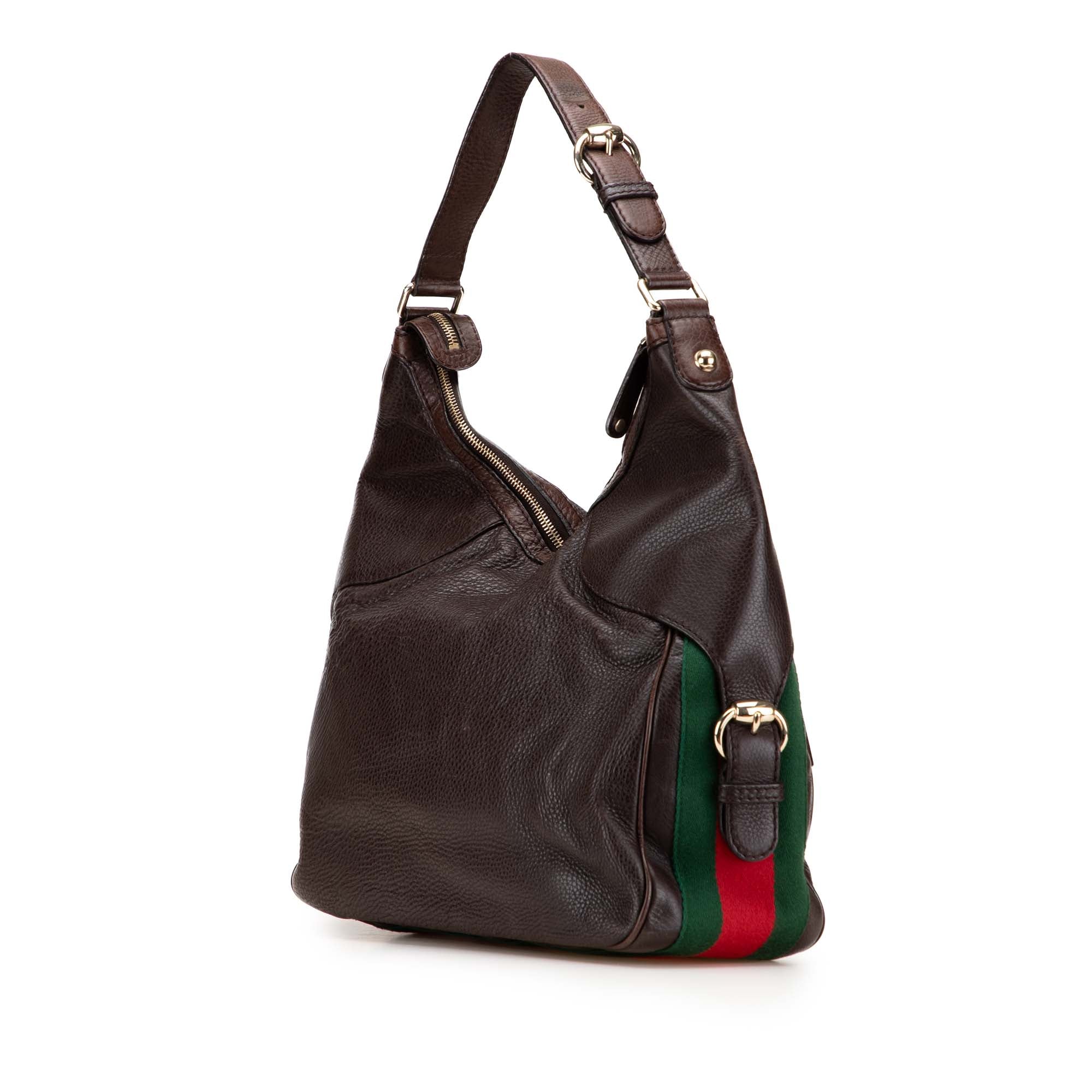 Leather Web Horsebit Heritage Hobo