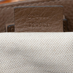 Medium Calfskin Bamboo Shopper Satchel