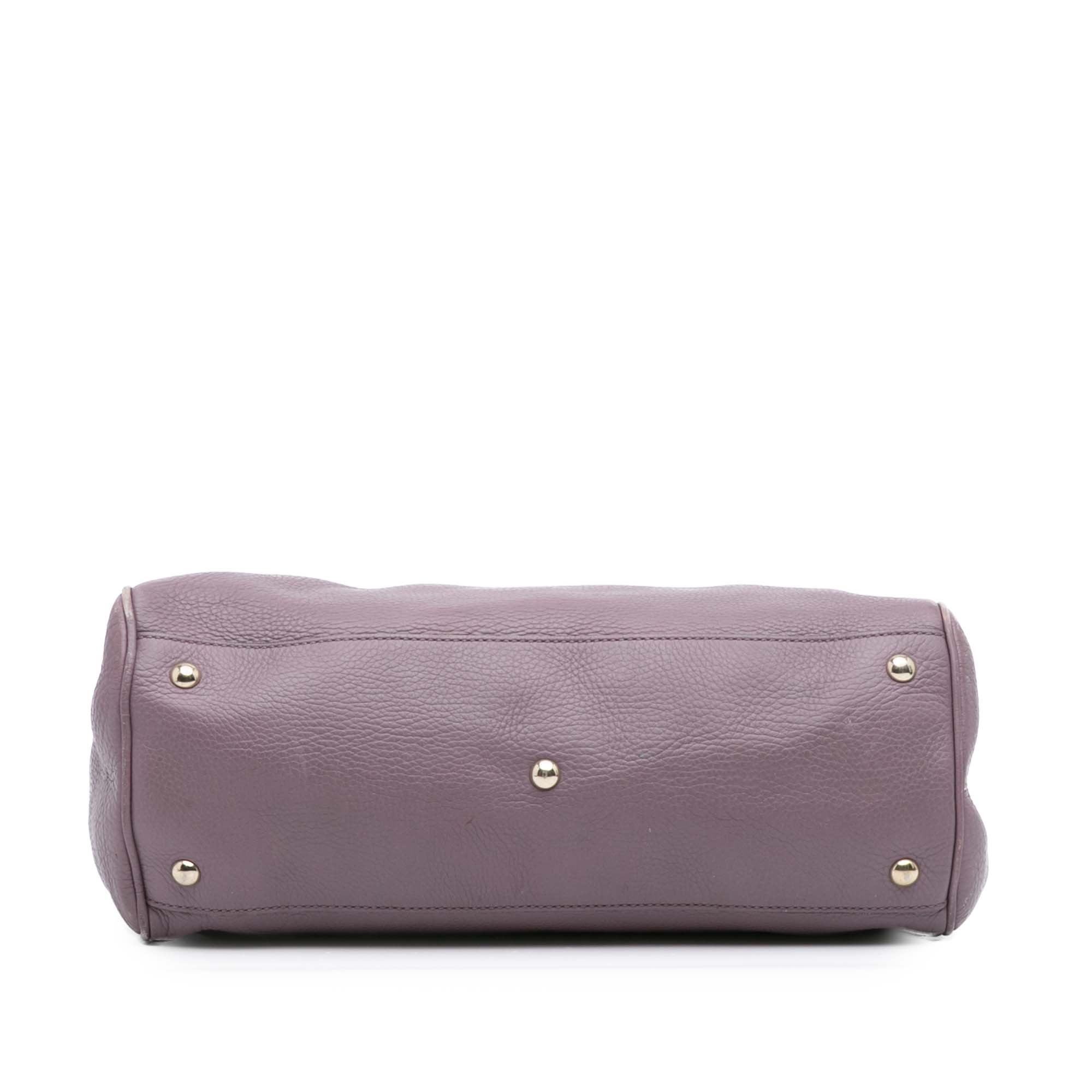 Medium Calfskin Bamboo Shopper Satchel