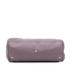 Medium Calfskin Bamboo Shopper Satchel