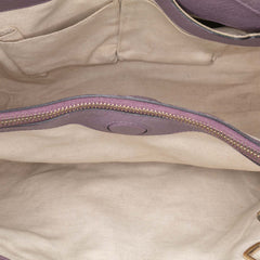 Medium Calfskin Bamboo Shopper Satchel