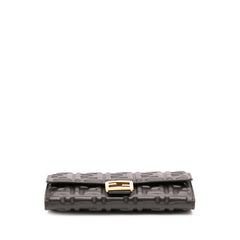 Zucca Embossed Leather Wallet On Chain