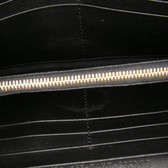 Zucca Embossed Leather Wallet On Chain