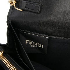Zucca Embossed Leather Wallet On Chain