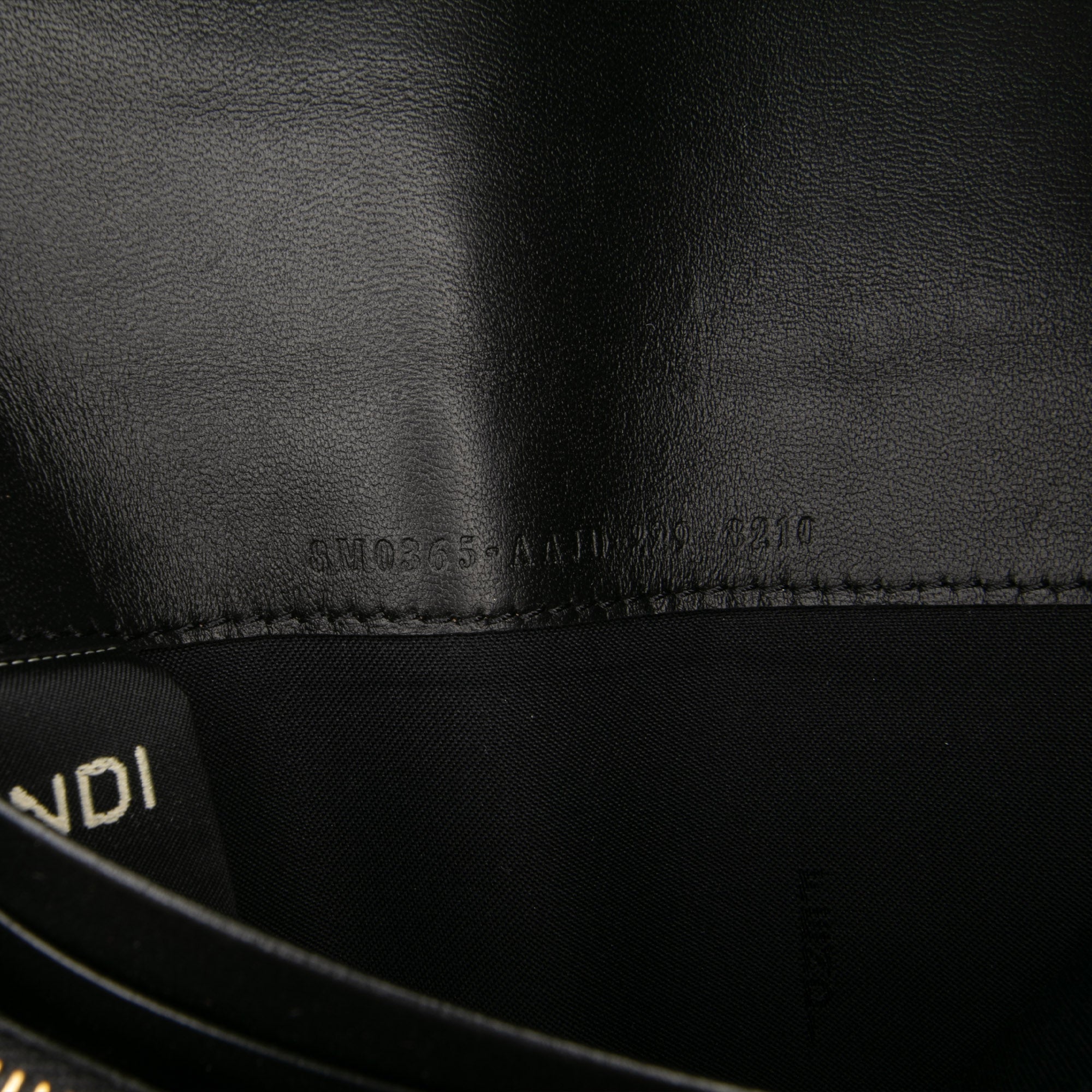 Zucca Embossed Leather Wallet On Chain