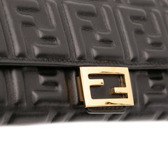 Zucca Embossed Leather Wallet On Chain
