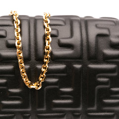 Zucca Embossed Leather Wallet On Chain