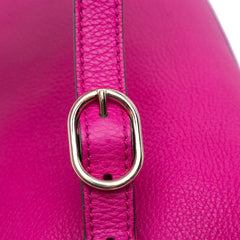 Small Calfskin Bamboo Shopper Satchel