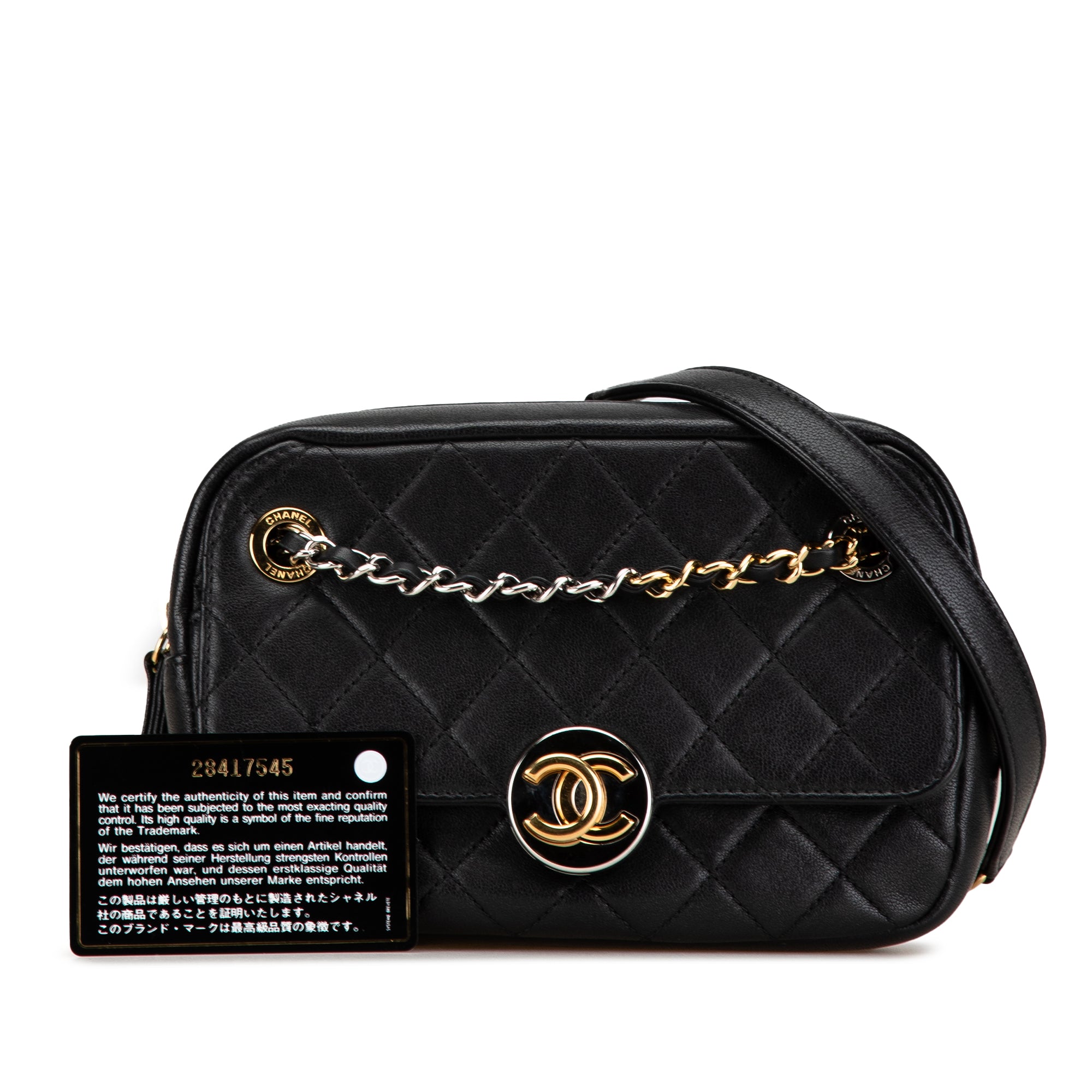 CC Quilted Lambskin Chain Camera Bag