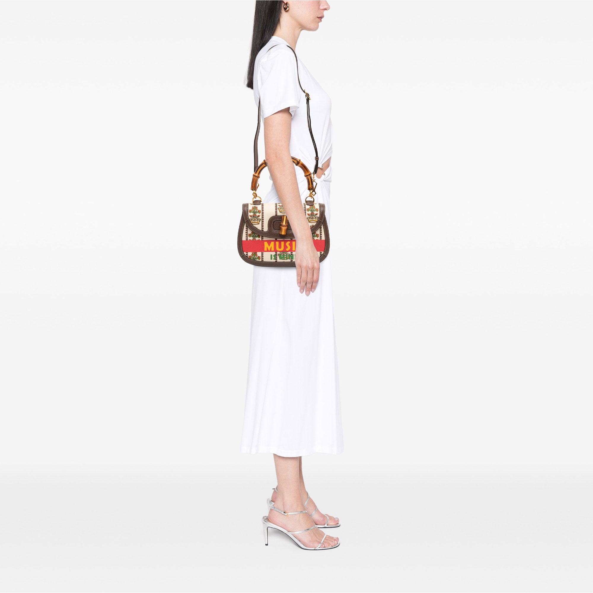 100th Anniversary Medium Canvas 1947 Bamboo Top Handle Bag