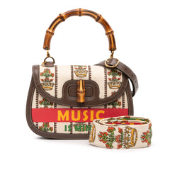 100th Anniversary Medium Canvas 1947 Bamboo Top Handle Bag