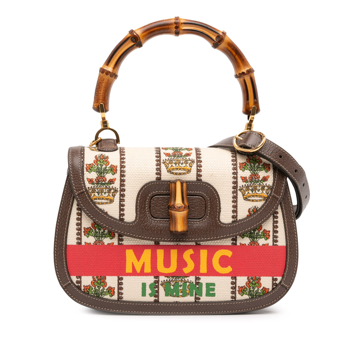 100th Anniversary Medium Canvas 1947 Bamboo Top Handle Bag