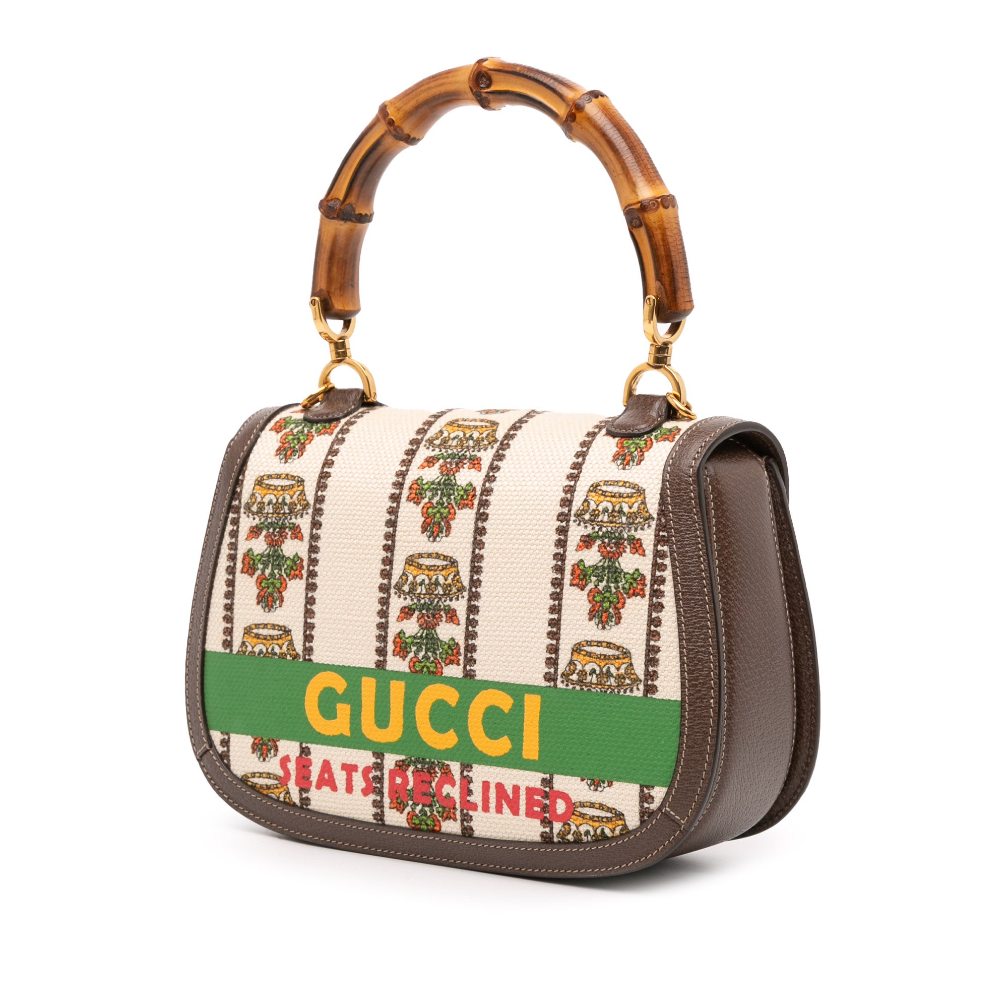 100th Anniversary Medium Canvas 1947 Bamboo Top Handle Bag