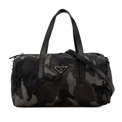 Tessuto Camouflage and Saffiano Satchel