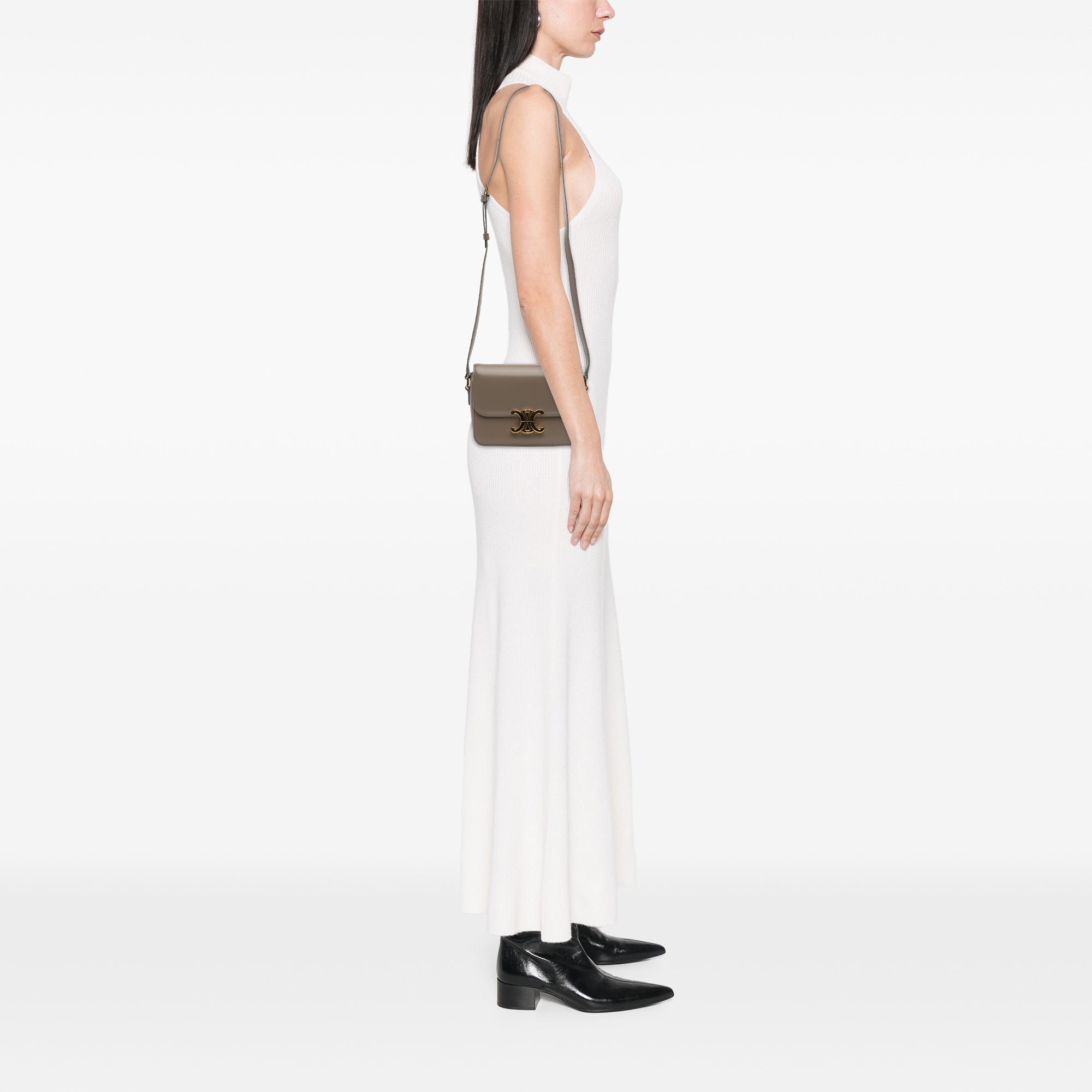 Teen Shiny Calfskin Triomphe Crossbody