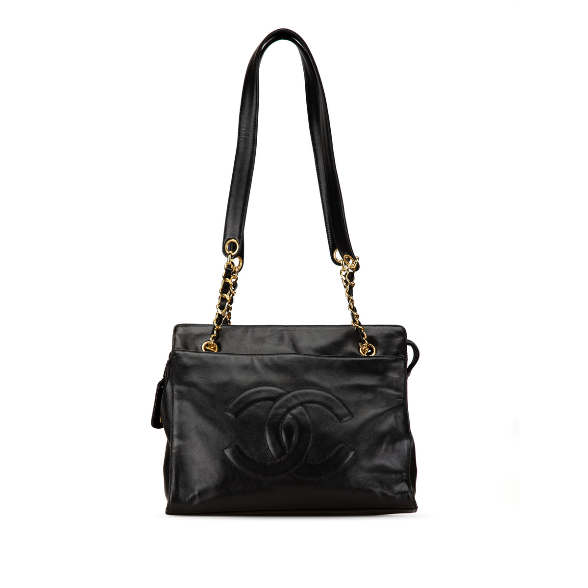 CC Lambskin Chain Tote