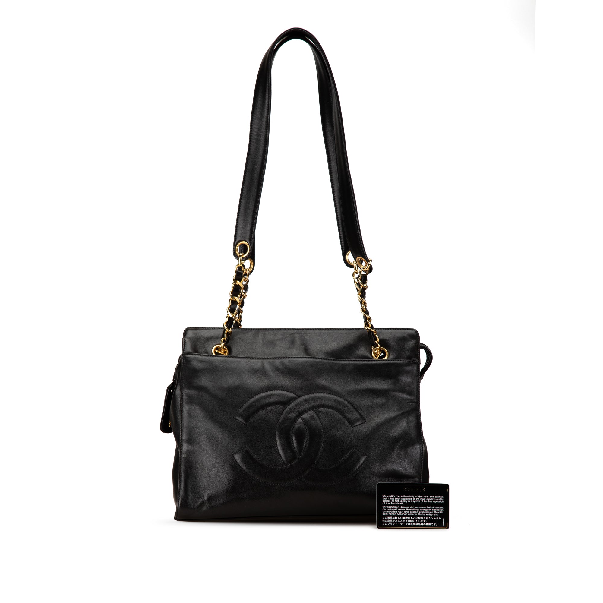 CC Lambskin Chain Tote