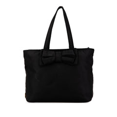 Tessuto Canapa Logo Bow Tote