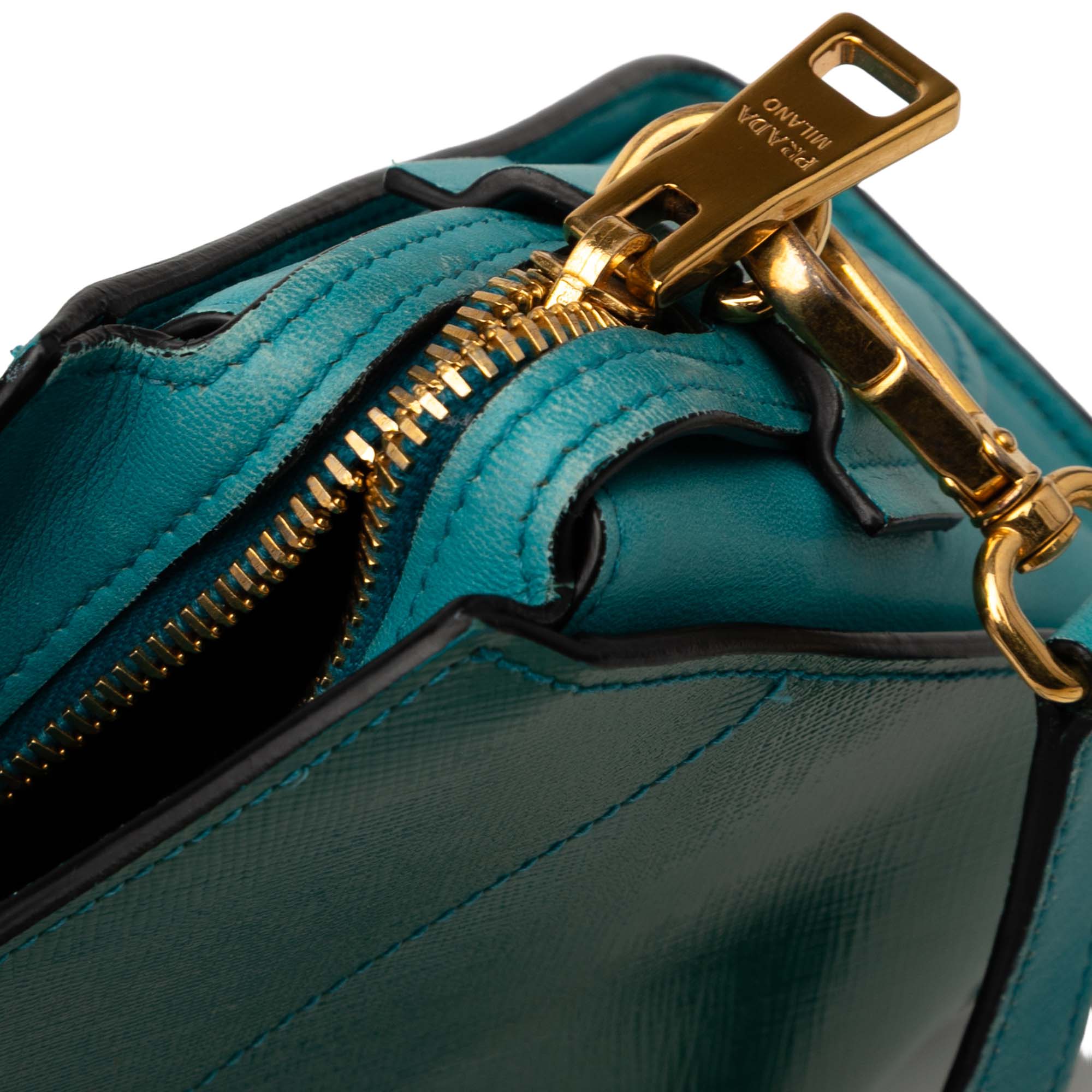 Bicolor Saffiano Vernice Esplanade Crossbody