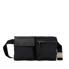 GG Canvas Double Pocket Belt Bag